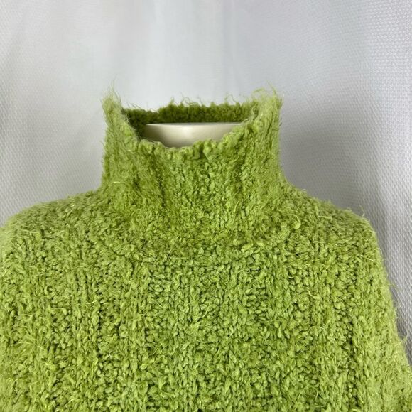 Columbia Womens Turtleneck Fuzzy Knit Sweater Green Size Medium - Picture 4 of 14
